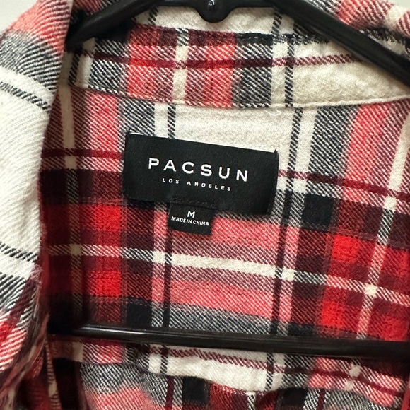 PacSun Red and Black Plaid Shirt - Picture 2 of 3